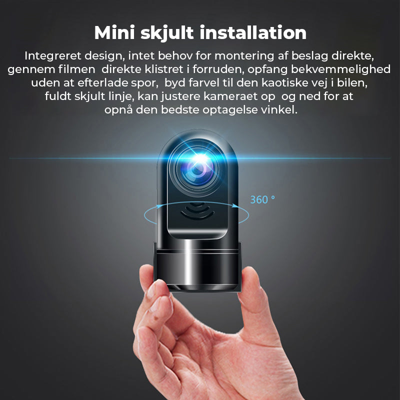 1080P HD 360° roterende Mini ADAS Dashcam