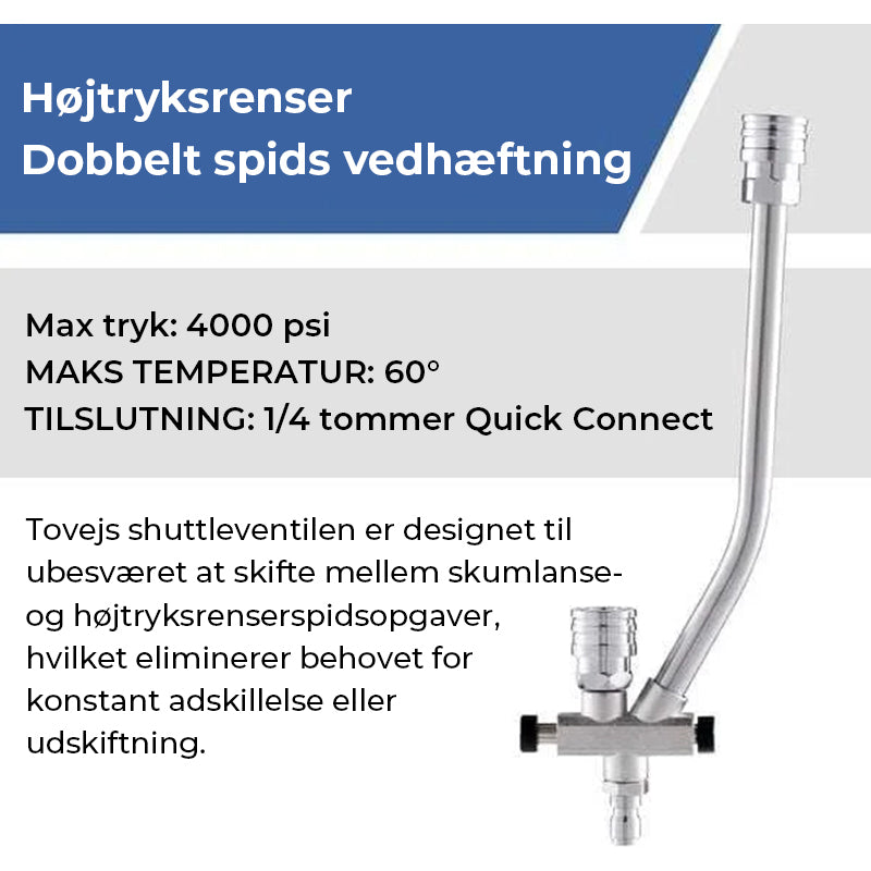 Skumkanon dobbeltstik tilbehør