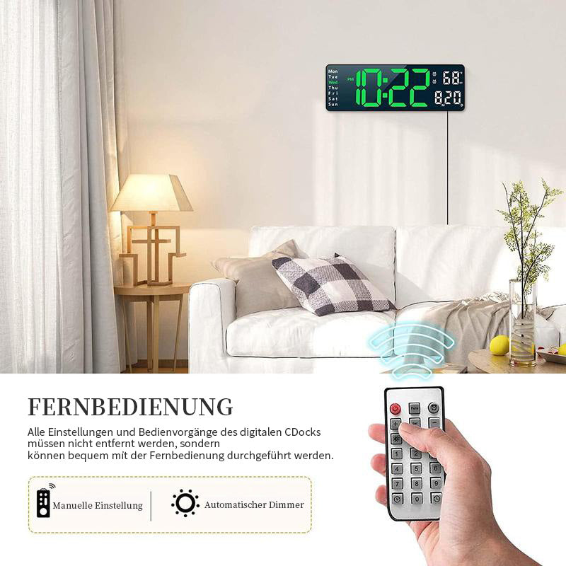 Verbesserte digitale Wanduhr mit großem Display
