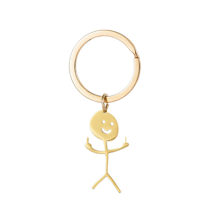 Lustiger Stickman Schlüsselanhänger