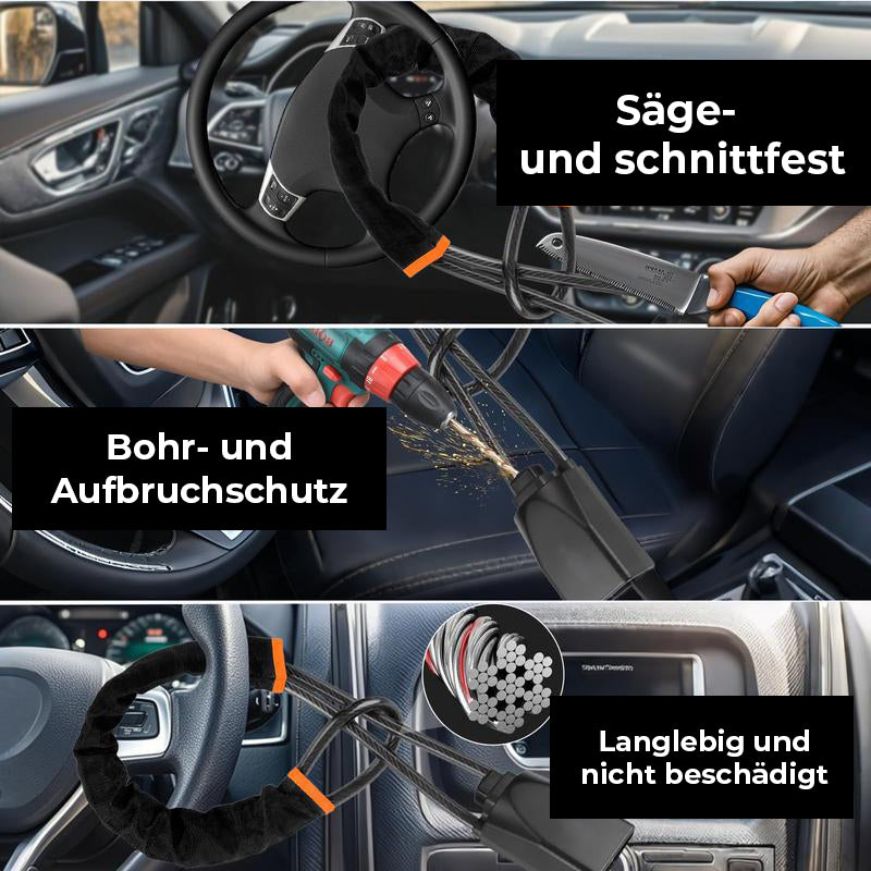 Lenkradschloss, universelle Diebstahlsicherung fürs Auto mit 2 Schlüsseln