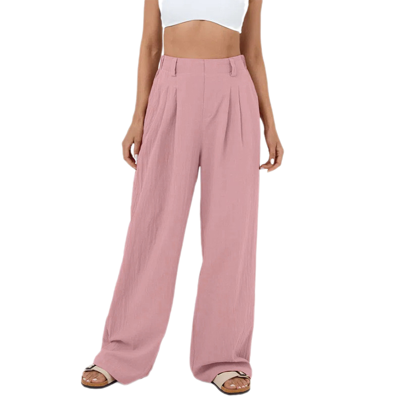Hose mit hohem Bund und weitem Bein