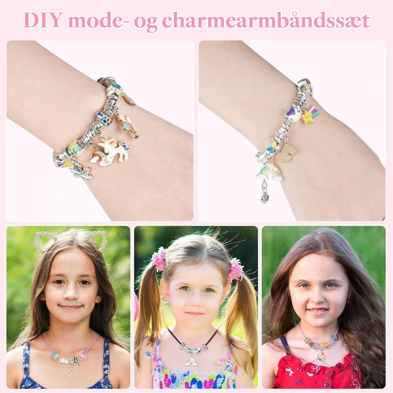 Kit til fremstilling af charmearmbånd til piger