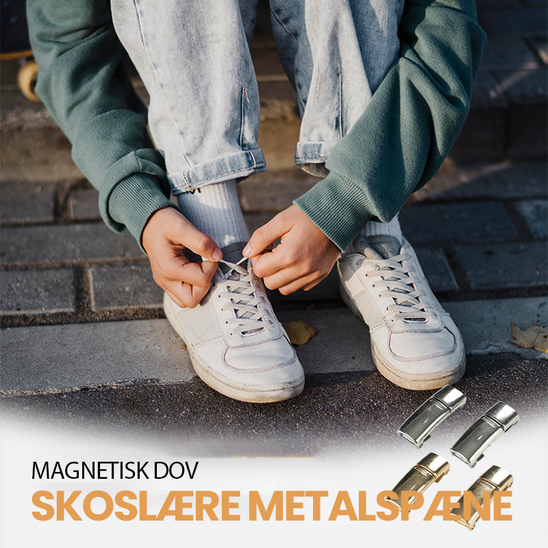 Magnetisk doven snørebånd metalspænde