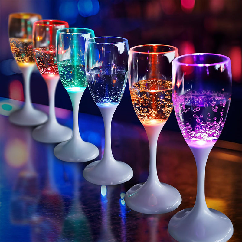 LED beleuchtetes Sektglas