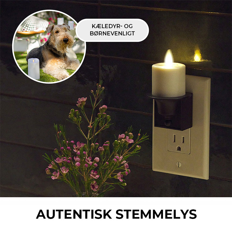 Flammeløst stearinlys til natten