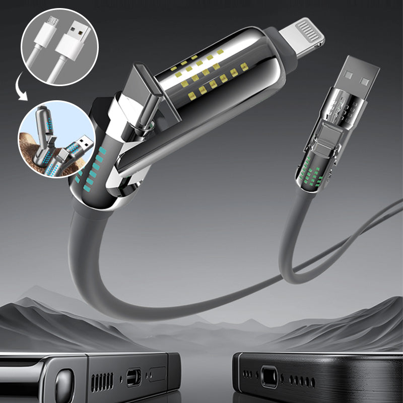 240W 4-i-1 USB-C hurtigopladningskabel