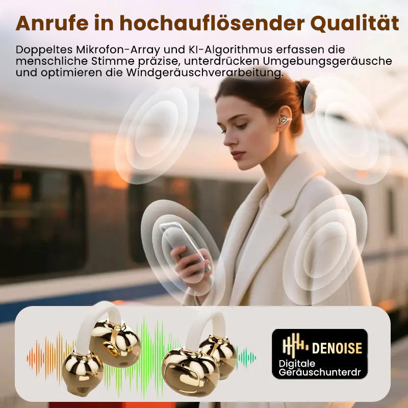 Modische kabellose Clip-On-Kopfhörer