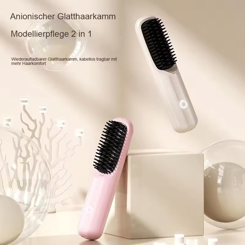 Kabellose Haarglätterbürste