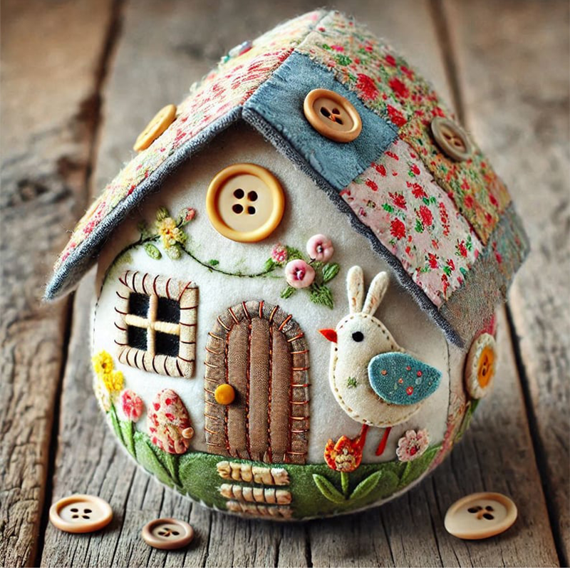 Patchwork Filt Æg Hus DIY Kit