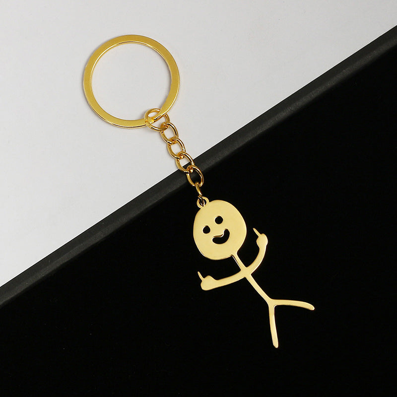 Lustiger Stickman Schlüsselanhänger