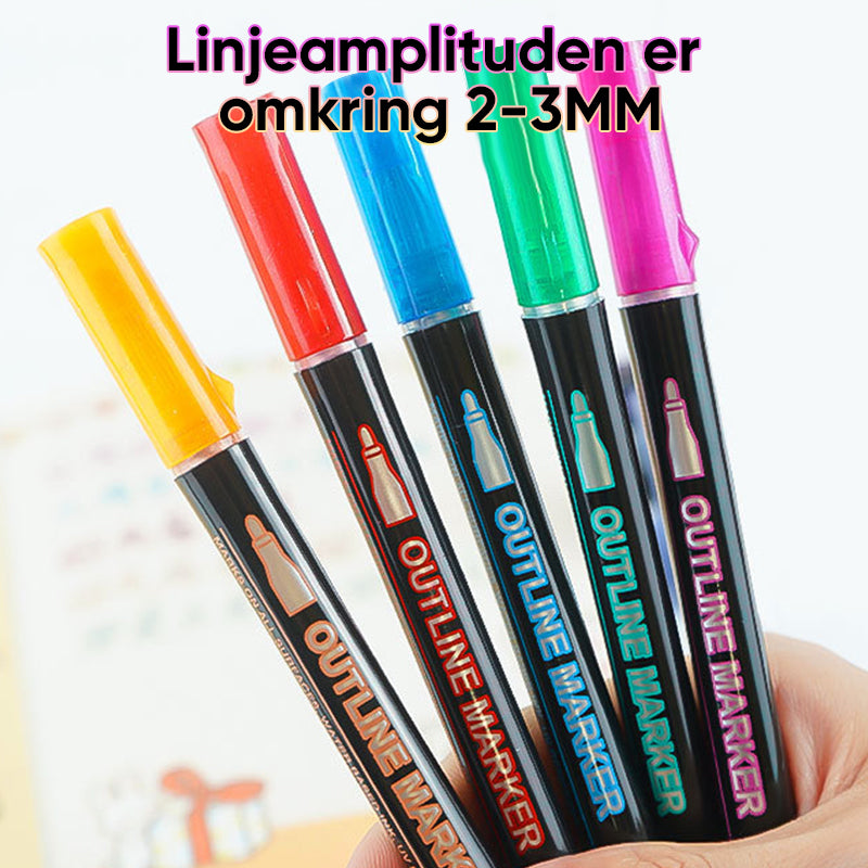 Farvelægning Lightstick Graffiti Highlighter penne