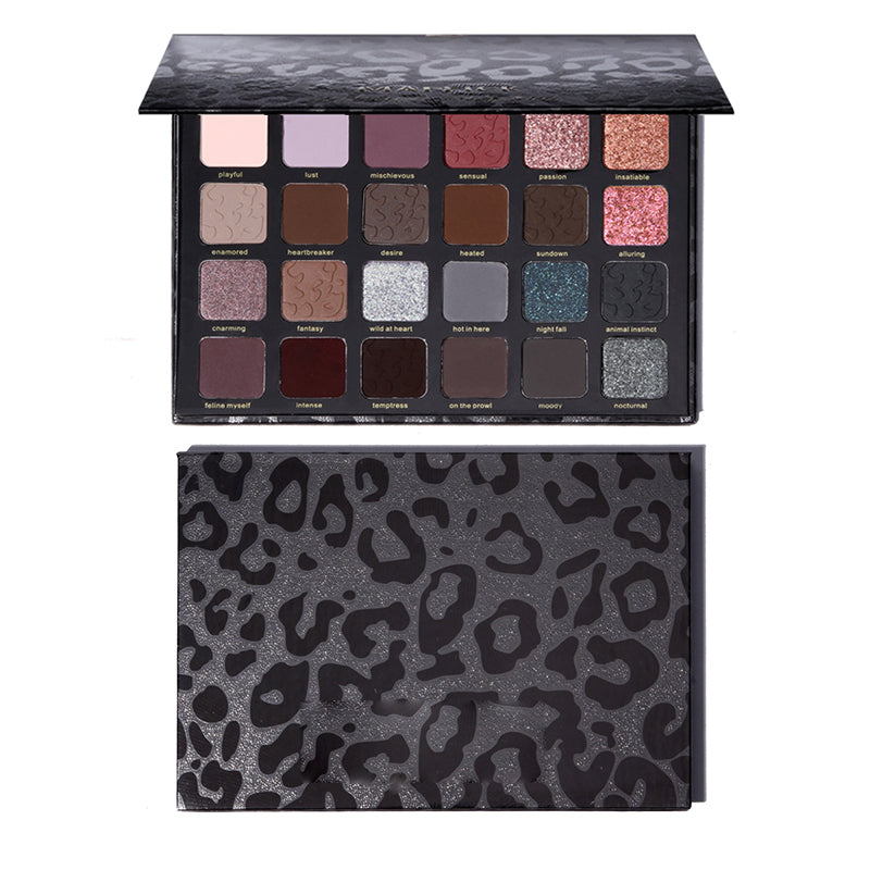 24-farver leopard øjenskygge palette