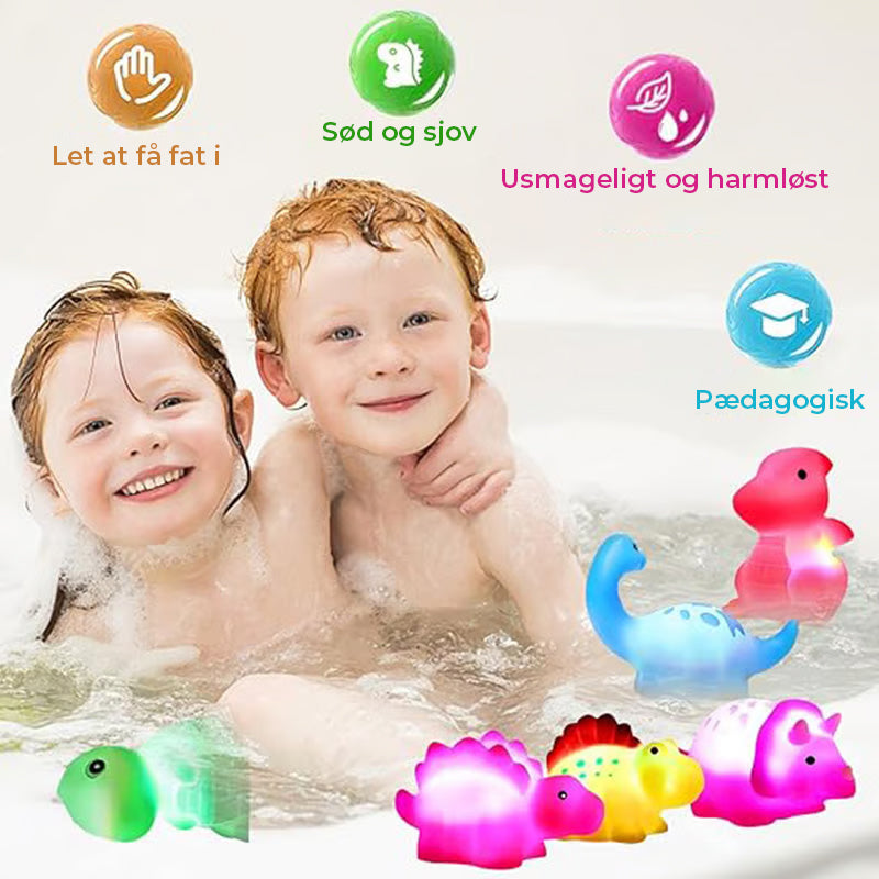 Glødende dinosaurformet badelegetøj