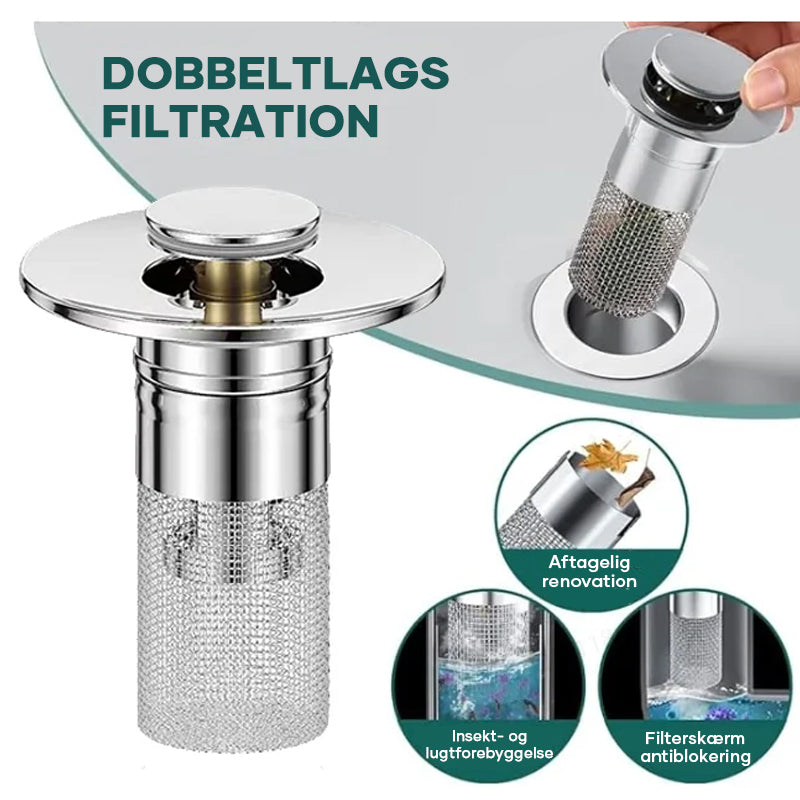 Gulvafløbsfilter i rustfrit stål