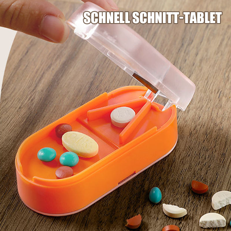 Pillendose mit Pillenschneider