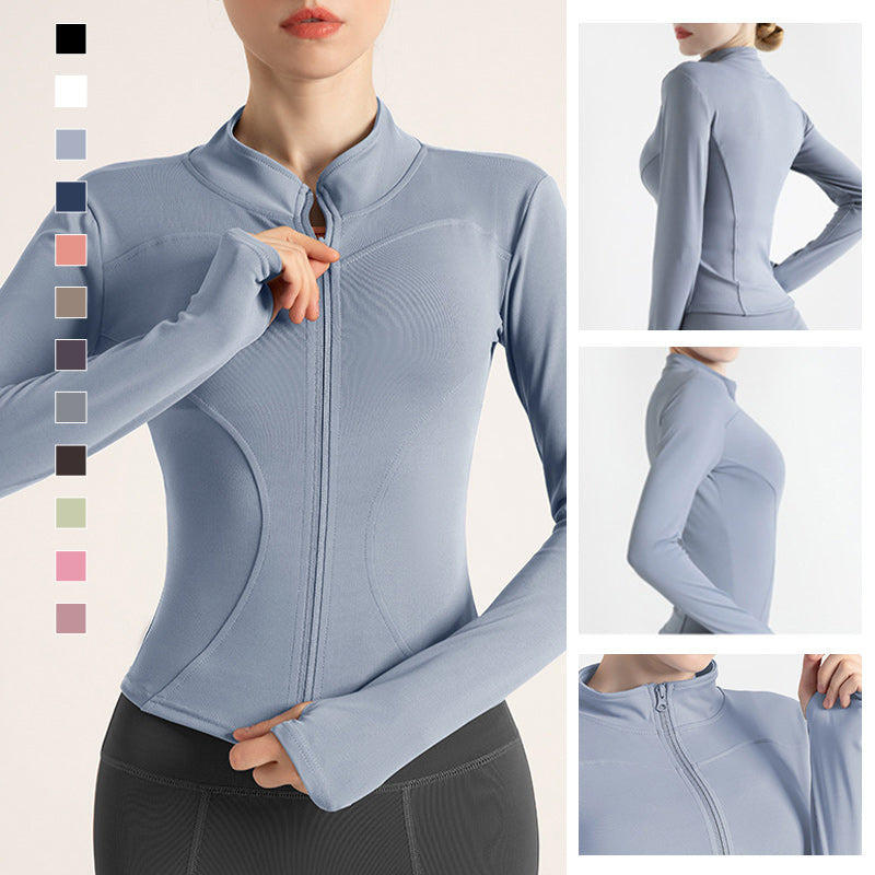 Schnell trocknende Yoga-Langarmjacke für Damen