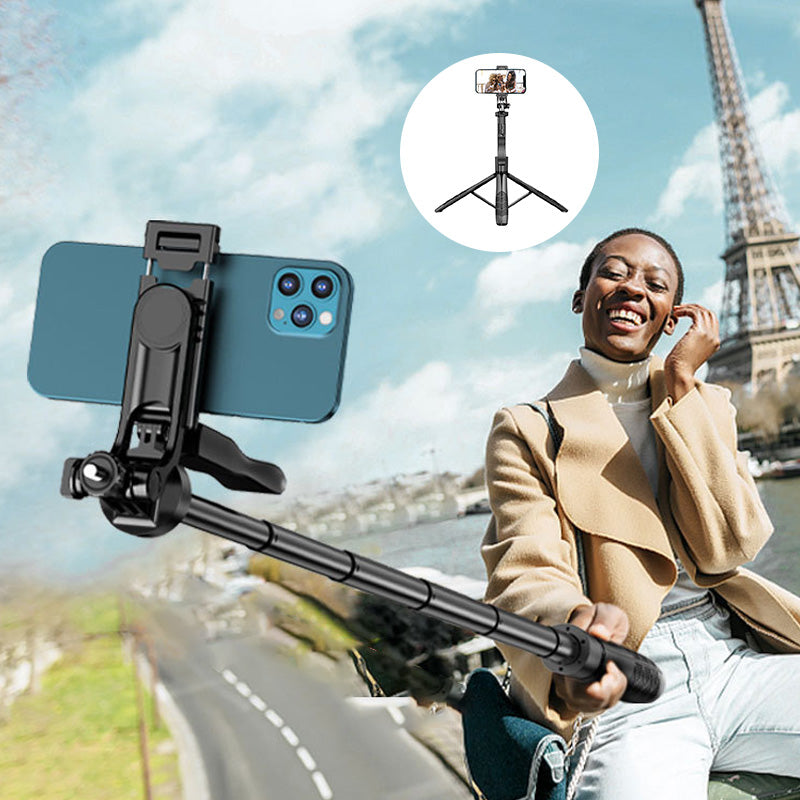 Handgehaltener Selfie-Stick mit&nbsp;ausziehbarem Dreibeinstativ