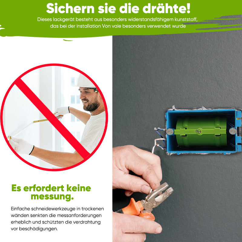 Markierungsmarkierungen für Trockenbau-Steckdosen