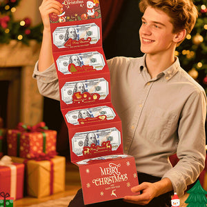 Faltbarer roter Weihnachtsumschlag mit 6 Fächern