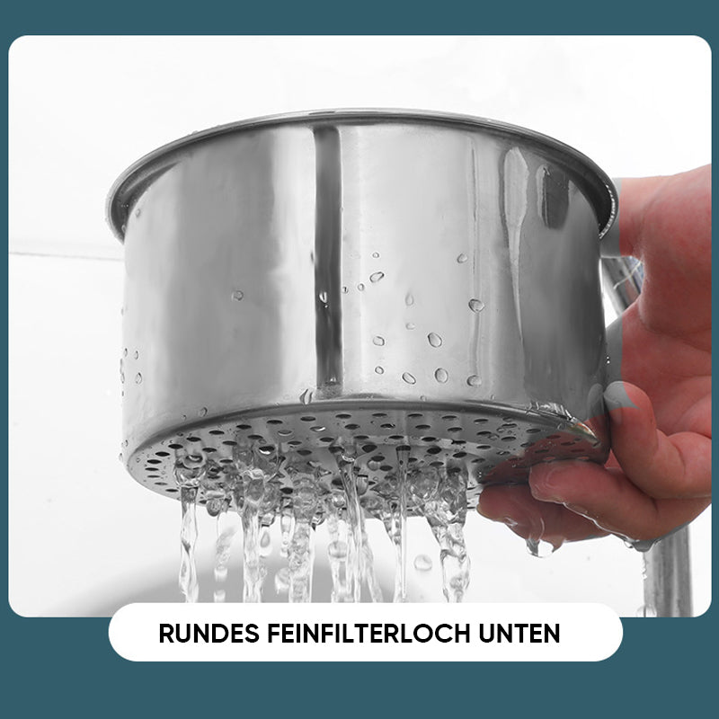 Siebkorb aus Edelstahl in Schwanenform für die Spüle