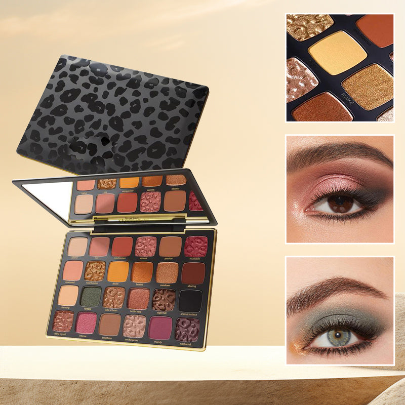 24-farver leopard øjenskygge palette