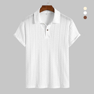 Poloshirt mit normaler Passform und einfacher Struktur