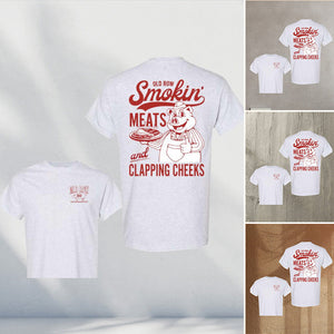 Old Row The Smokin' Meats T-Shirt mit 2 Seiten Grafik