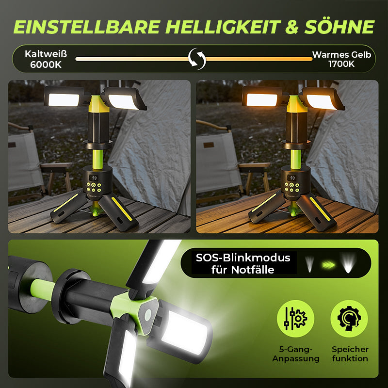 Teleskop-Campingleuchten mit Ständer