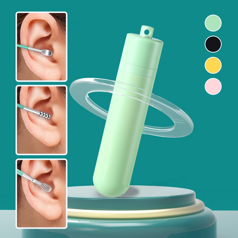 6-teiliges Set mit Spiral-Ohrmassage-Reinigungswerkzeug aus Edelstahl