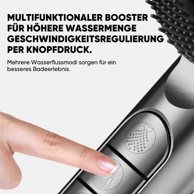 Druckverstärktes Handdusch-Set mit Bürste
