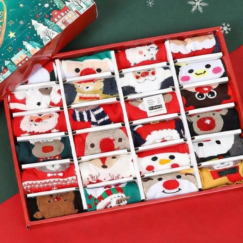 Weihnachts-Countdown-Socken-Blindbox