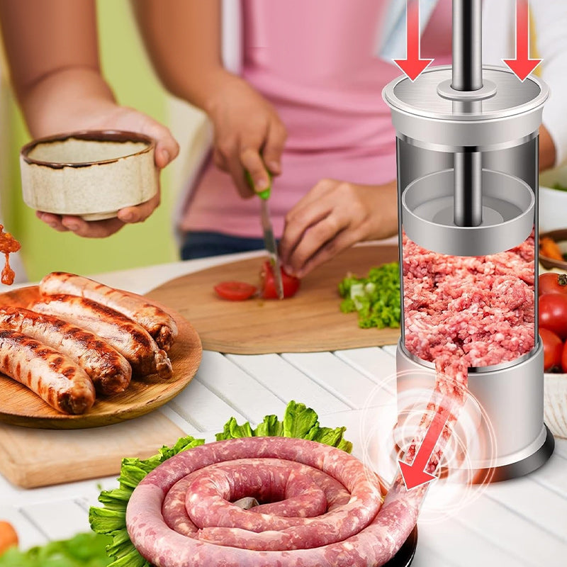 Wurstfüller mit 4 unterschiedlich großen Füllrohren