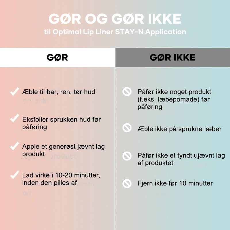 Peel-off læbeforing