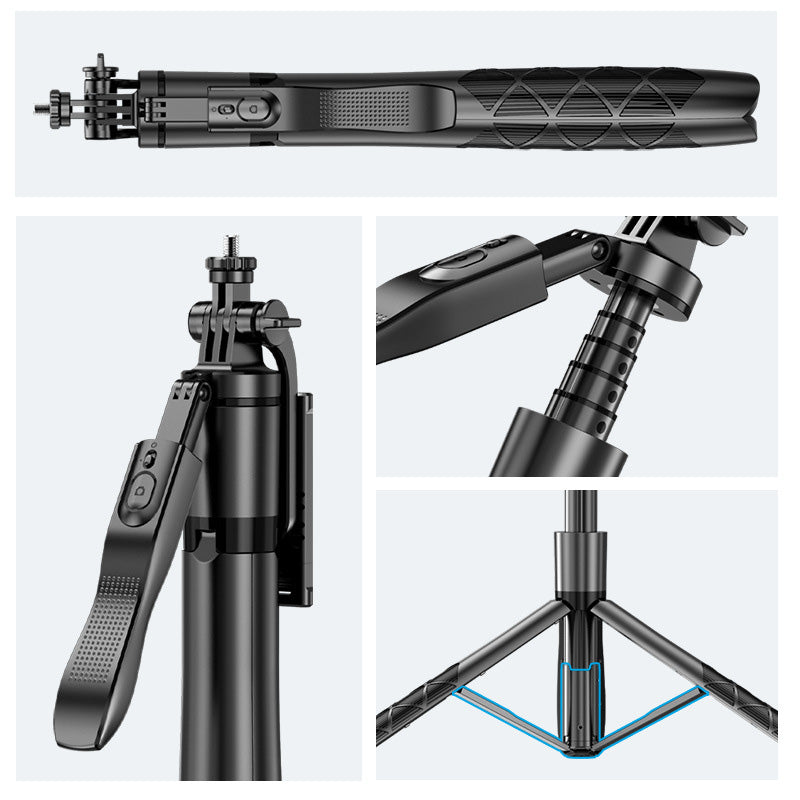 Handgehaltener Selfie-Stick mit&nbsp;ausziehbarem Dreibeinstativ