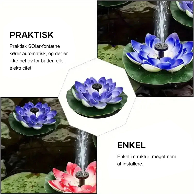 Lotusformet solfontænedammen dekorativ