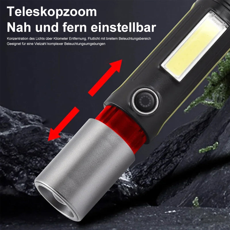 Multifunktionale Outdoor-Taschenlampe für Abenteuer