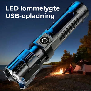 Bærbar USB-opladelig kraftig lommelygte