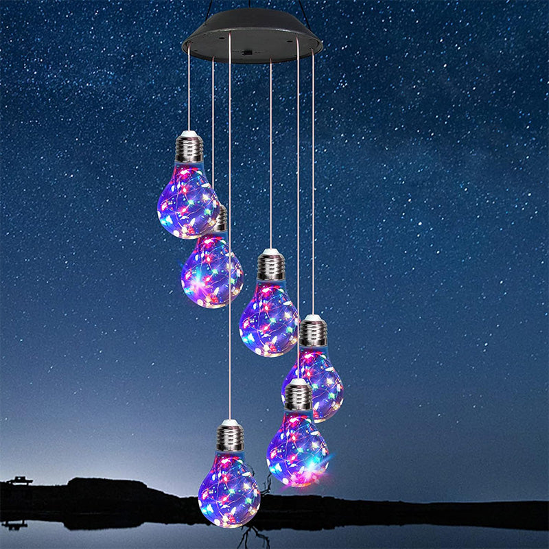 Solarbetriebenes LED-Windspiellicht
