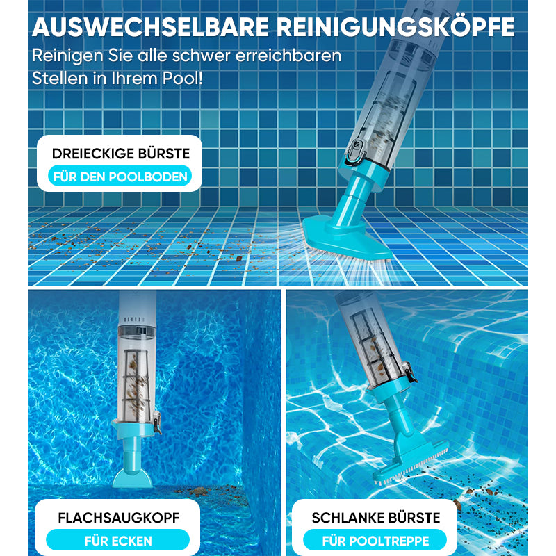 EU-Standard - 3-in-1-Akku-Schwimmbadstaubsauger mit leistungsstarkem Motor