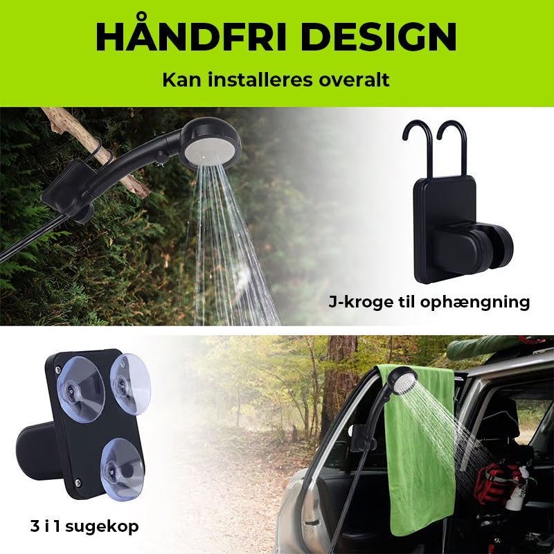 Bærbar genopladelig udendørs campingbruserpumpe