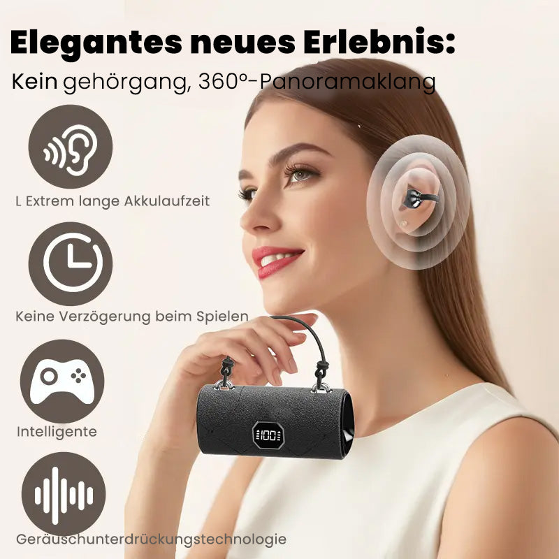 Modische kabellose Clip-On-Kopfhörer