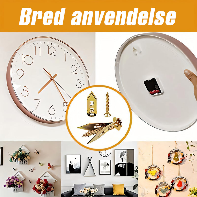 Gipsvæg Udlægningsankre + Højstyrk Zink Skruer Kit (Pakke med 100)