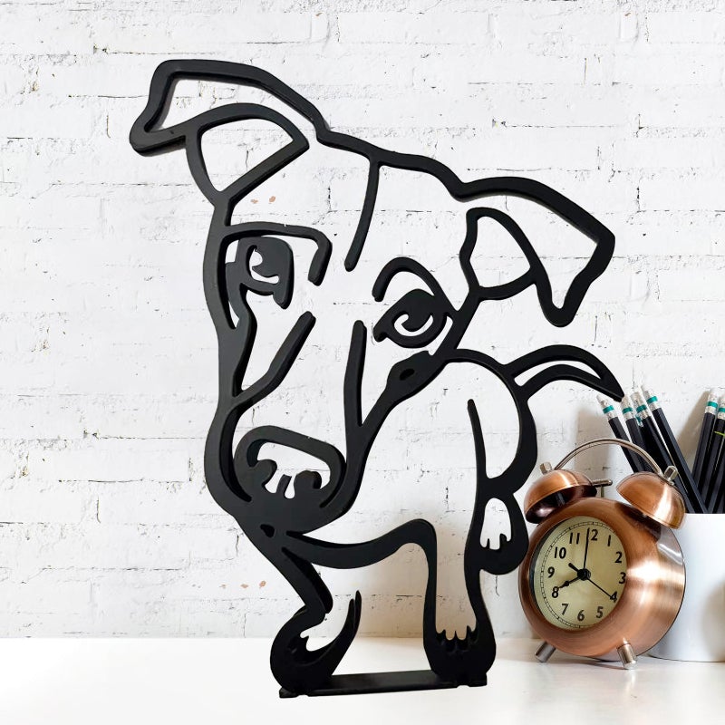Hunde minimalistisk kunstskulptur
