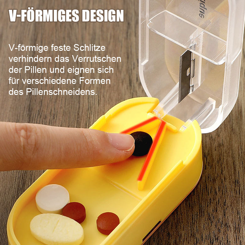 Pillendose mit Pillenschneider