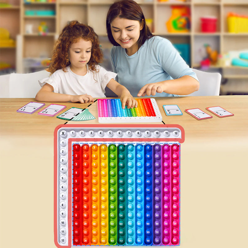 Mathe-Lernkarten und Pop-Fidget-Chart