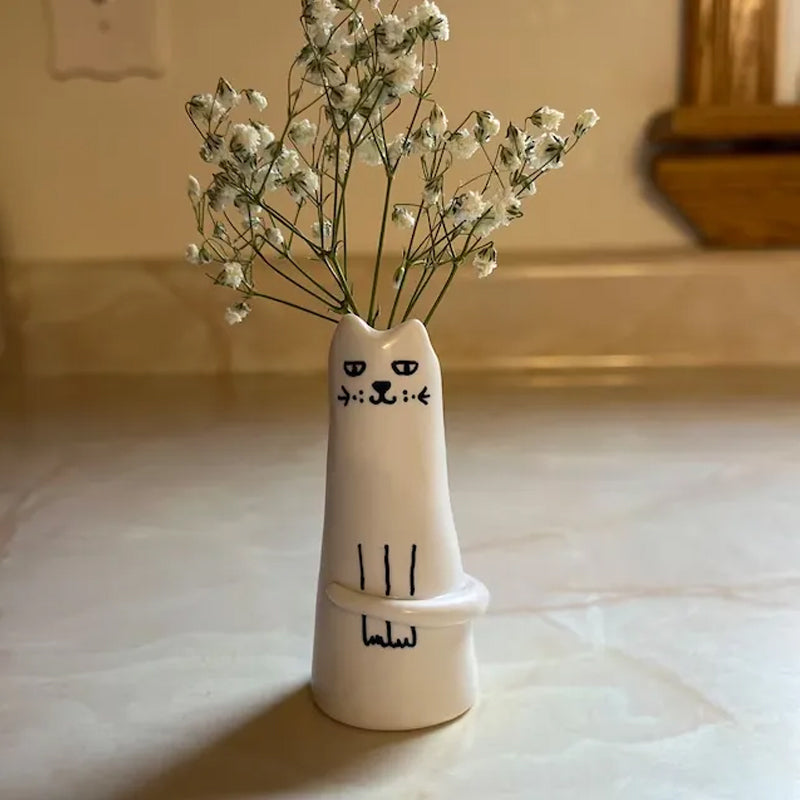 Katze Kleine Vase