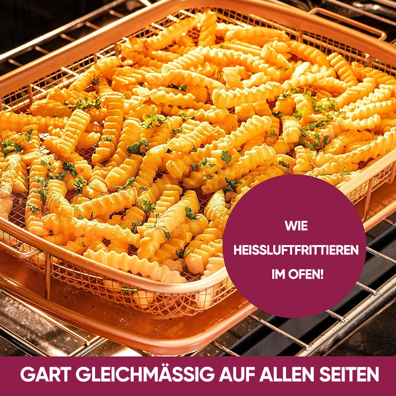 Antihaftbeschichteter Frittierkorb und Crisper-Tablett