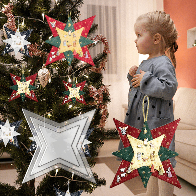 Weihnachts-Patchwork-Stern-Vorlagen-Set