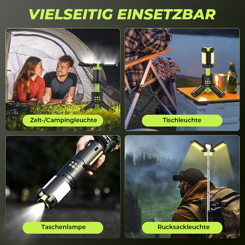 Teleskop-Campingleuchten mit Ständer